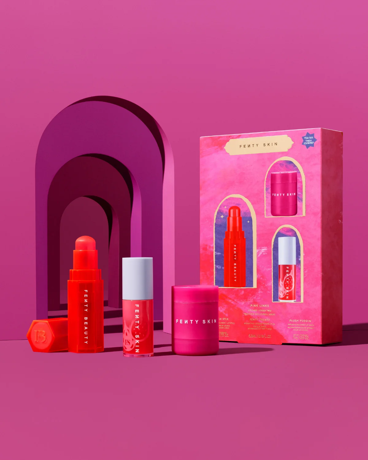 Pink Links Lip Care + Cheek Trip Set - Image 7